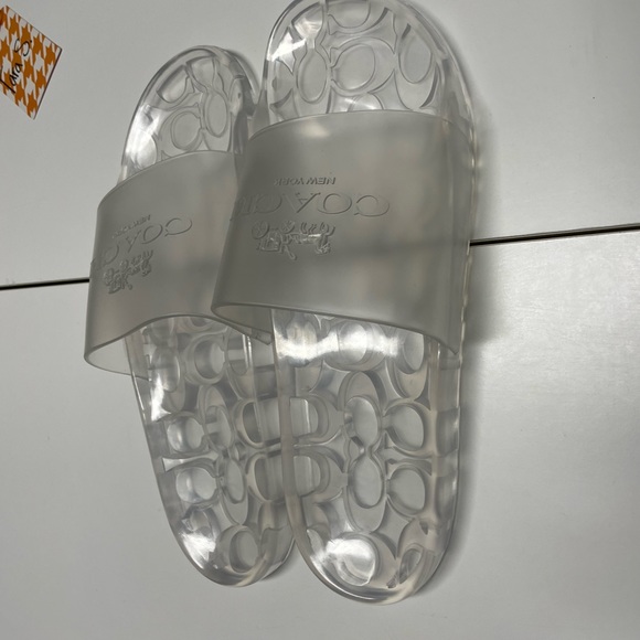 Coach clear plastic pool slides - Picture 3 of 4